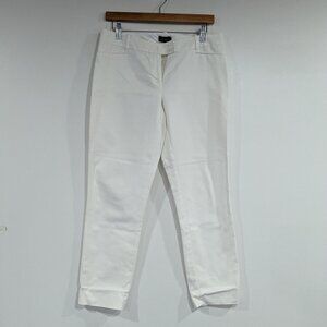 The Limited Cotton Stretch Ankle Pants White Size 6R